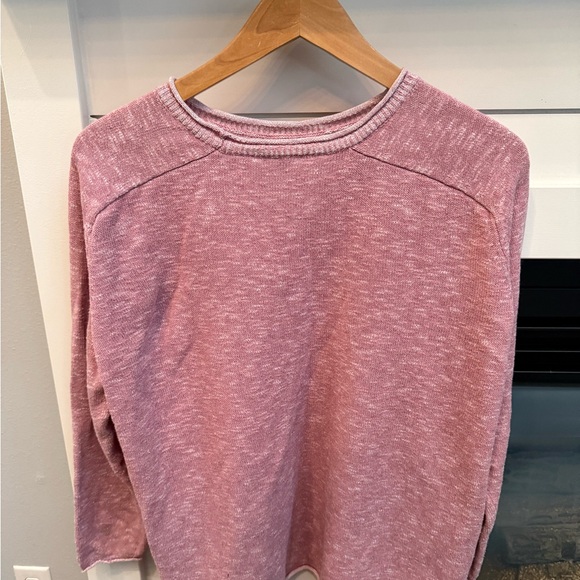 Eileen Fisher faded Pink Knit cotton top sweater round neck size Large - Picture 5 of 9